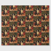 Cute Dog Kerstmis Cadeaupapier (Vlak)