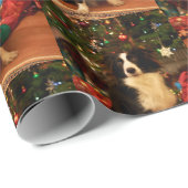 Cute Dog Kerstmis Cadeaupapier (Rol Hoek)