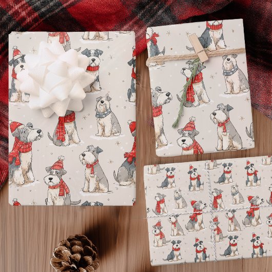 Cute Dog Kerstmis Inpakpapier Vel