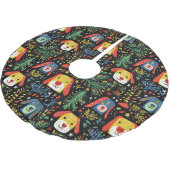 Cute Dog Kerstmis Kerstboom Rok (Gekanteld)