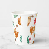 Cute Dog Kerstmis Papieren Bekers (Links)