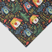 Cute Dog Kerstmis Tissuepapier (Detail)