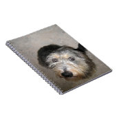 Cute dog kijkt omhoog notitieboek (Rechterzijde)