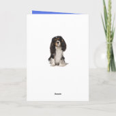 Cute Dog King Charles Cavalier Spaniel Birthday Kaart (Achterkant)