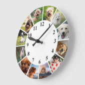 Cute Dog-klok - Puppy Photography Clock Grote Klok (Hoek)