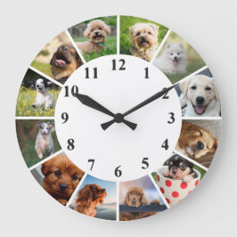 Cute Dog-klok - Puppy Photography Clock Grote Klok
