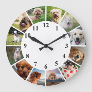 Cute Dog-klok - Puppy Photography Clock Grote Klok