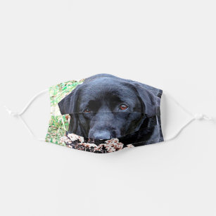 Cute Dog Labrador Black Lab Stoffen Mondkapje