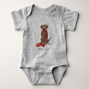 Cute Dog - Laten we gaan! Chocolade Labrador Retri Romper
