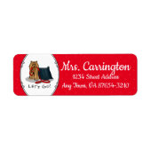 Cute Dog - Laten we gaan! Yorkshire Terrier Etiket (Voorkant)