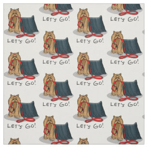 Cute Dog - Laten we gaan! Yorkshire Terrier Stof