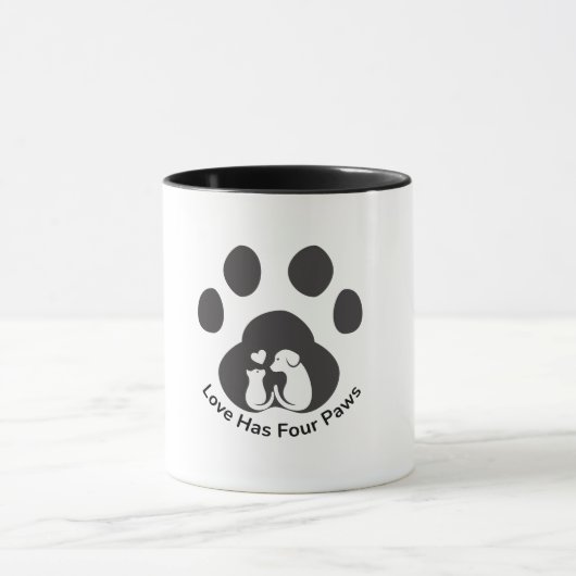 Cute Dog Love Mug Mok (Midden)