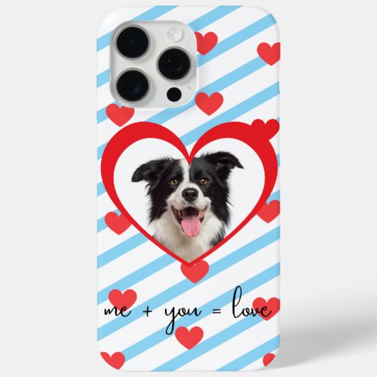 Cute Dog Love Phone Case – Me + You = Love – Adora (Achterkant)