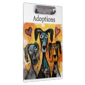 Cute Dog Love Red Hearts Clipboard  Klembord (Rechts)