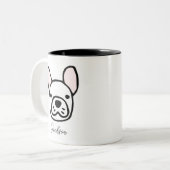 Cute Dog Lover Dog Mom Dog Dad | Frenchie Tweekleurige Koffiemok (Voorkant links)