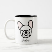 Cute Dog Lover Dog Mom Dog Dad | Frenchie Tweekleurige Koffiemok (Links)