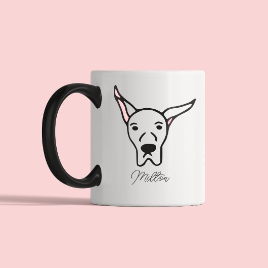 Cute Dog Lover Dog Mom Dog Dad | Great Dane Tweekleurige Koffiemok