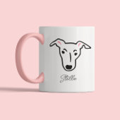 Cute Dog Lover Dog Mom Dog Dad | Greyhound Tweekleurige Koffiemok