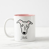 Cute Dog Lover Dog Mom Dog Dad | Greyhound Tweekleurige Koffiemok (Links)