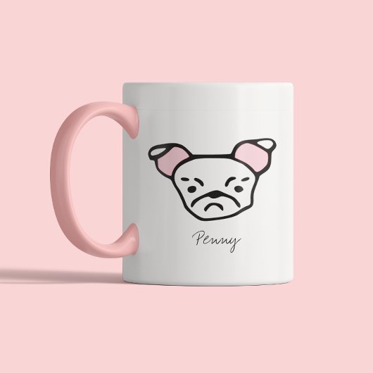 Cute Dog Lover Dog Mom Dog Dad | Pug Tweekleurige Koffiemok