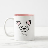 Cute Dog Lover Dog Mom Dog Dad | Pug Tweekleurige Koffiemok (Links)