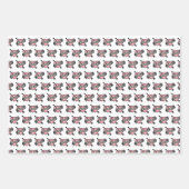 Cute Dog Mam Heart Tattoo met Pawprint Pattern Inpakpapier Vel (Voorkant 2)