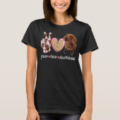 Cute Dog Mam Moederdag Peace Love Dachshund T-shirt (Voorkant)