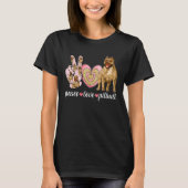 Cute Dog Mam Moederdag Peace Love Pitbull T-shirt (Voorkant)