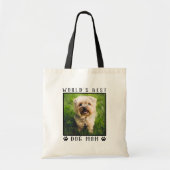 Cute Dog Mam Paw Drukt Aangepaste foto Pet Tote Bag (Voorkant)