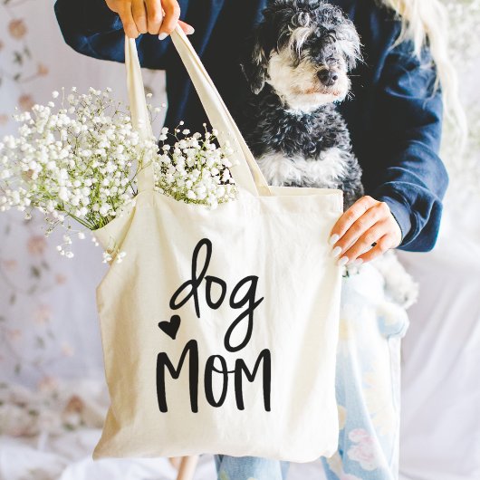 Cute Dog mam Quote Tote Bag