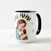 Cute Dog Mama-bekerontwerp Mok (Voorkant rechts)