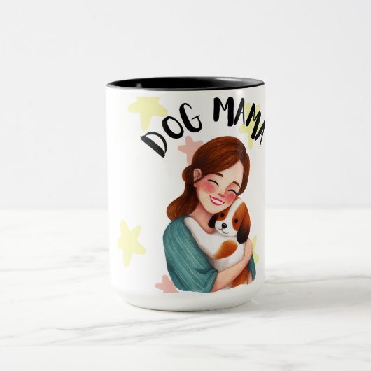 Cute Dog Mama cup design  Mok (Midden)