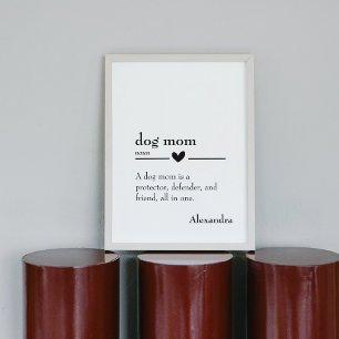 Cute dog mama definition noun custom name poster
