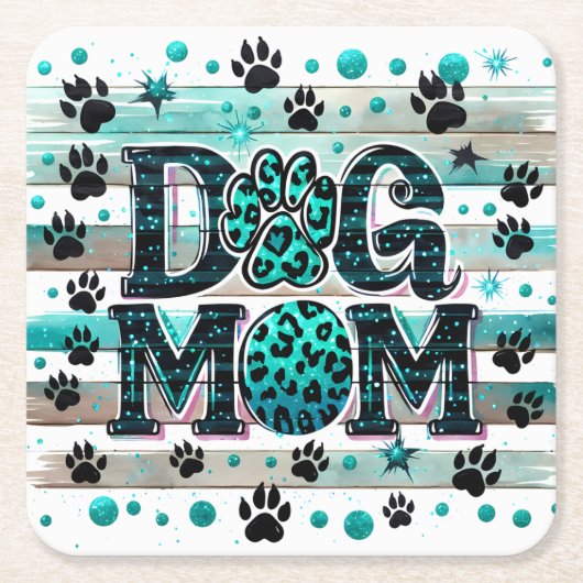 Cute Dog Mama Kartonnen Onderzetters (Voorkant)