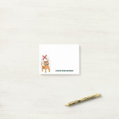 Cute Dog Marionette Puppet Custom Message Post-it® Notes (Op bureau)