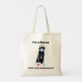 Cute Dog Medical Professional Verpleegster Superve Tote Bag (Achterkant)