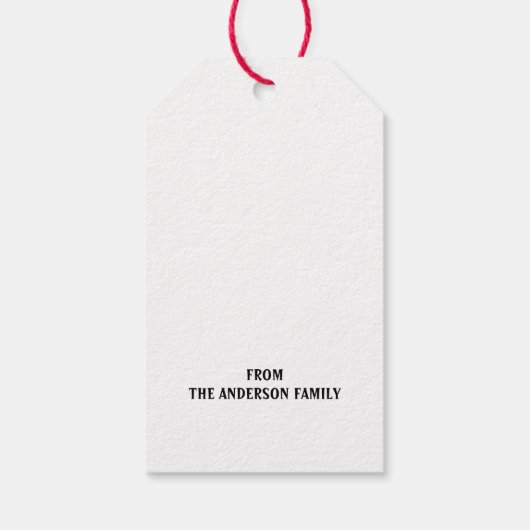 Cute Dog Merry Kerstmis Cadeaulabel (Achterkant)