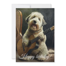 Cute Dog met Guitar.