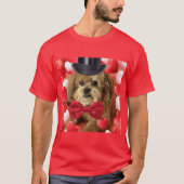Cute Dog met hart T-shirt (Voorkant)