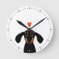 Cute Dog met Heart Black en Tan Dachshund