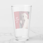 Cute Dog met papa Valentijnsdag Glas (Achterkant)