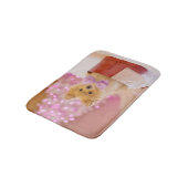 Cute Dog met roze kerstfoto's Badmat (Gekanteld)