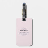 Cute Dog met roze kerstfoto's Bagagelabel (Achterkant verticaal)