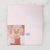 Cute Dog met roze kerstfoto's Plaatskaartje (Buitenkant ongevouwen)