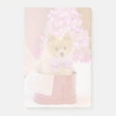 Cute Dog met roze kerstfoto's Post-it® Notes (Voorkant)