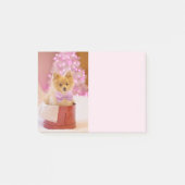 Cute Dog met roze kerstfoto's Post-it® Notes (Voorkant)