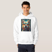 Cute dog met zonnebrillen hoodie (Voorkant volledig)