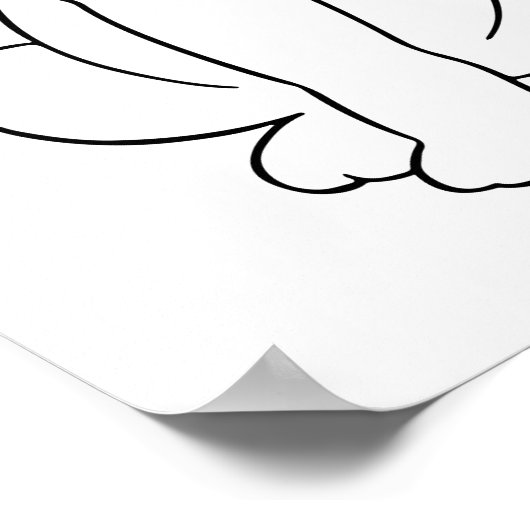 Cute Dog Minimal Wall Art Poster (Hoek)