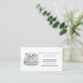 Cute Dog Mobile Pet Grooming Service  Visitekaartje (Staand voorkant)