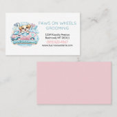 Cute Dog Mobile Pet Grooming Service  Visitekaartje (Voorkant / Achterkant)
